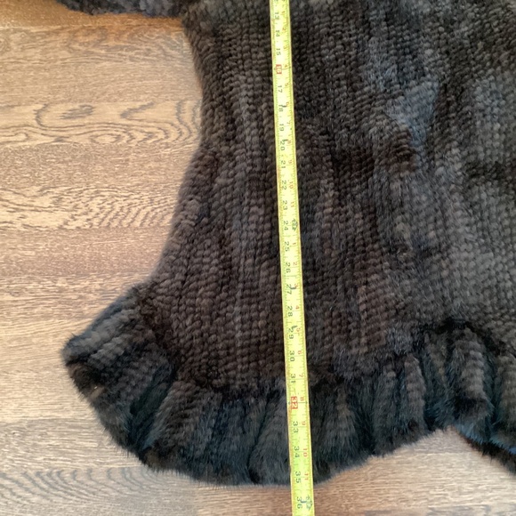 Belle Fare Modern Elegant Versatile Mahogany Knitted Mink Coat Stroller Jacket - Picture 13 of 15